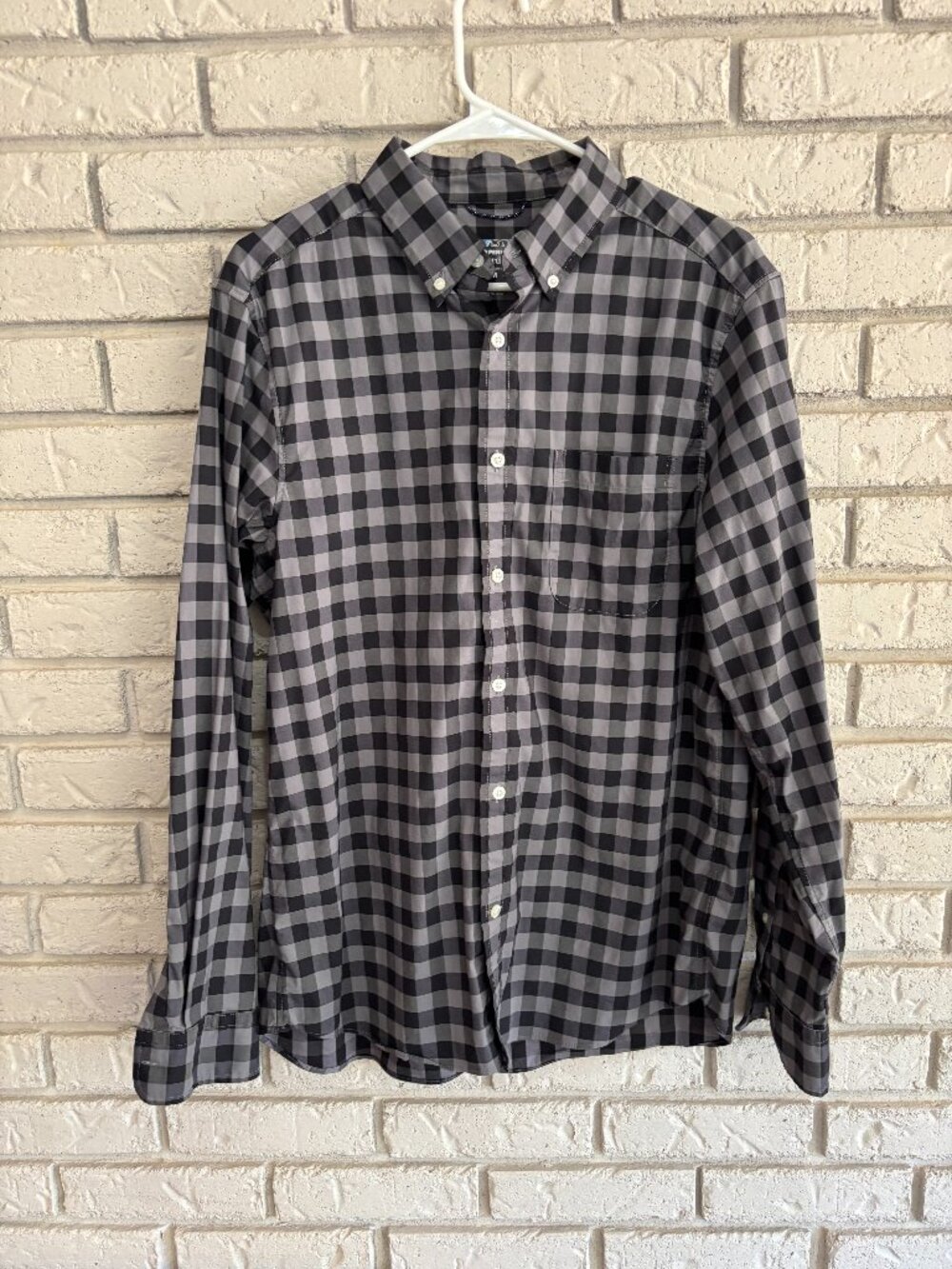 Vineyard Vines Shirt Men's M Gray Plaid On The Go Performance Button Down